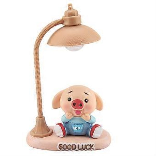 Sød Grise Skrivebordslampe Børnenatlampe Boligindretning Natlampe til Børn (Tunge Ud)