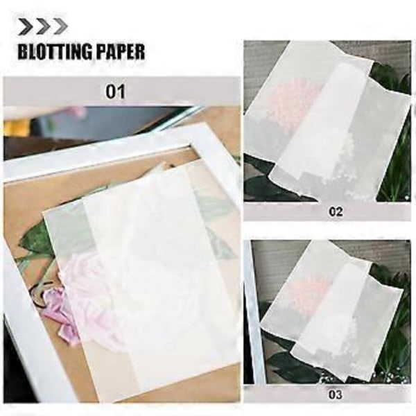 60 st Flower Pressing Blotterpapper Påfyllningspapper Lövpresspapper Växtpresspapper