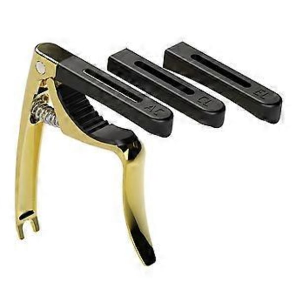 Gitarrinstrument Stämklämma Gitarrtillbehör Universal för Akustisk Klassisk (Guld)
