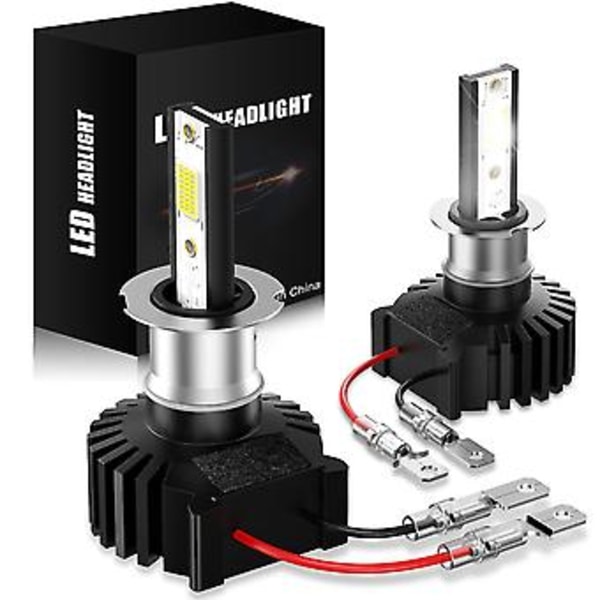Extremt ljusa H3 LED-lampor Vattentäta IP65 Vita Bil Motorcykel Strålkastare Auto Ersättningslampor För Xenon Halogen Kit{jkw} ( )