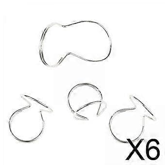 6x Gitarr Fingerplektrum Plektrum för Elgitarr Banjos Ukulele Argent