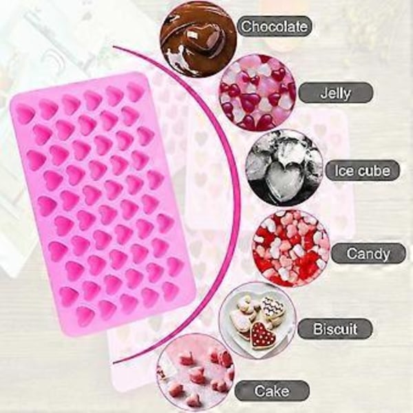 Silikonformer for godteri, hjerteformet, mini, kake, godteri, DIY