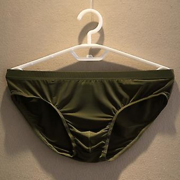 Miesten alushousut Jääsiilkki Matala Vyötärö Yksivärinen Ultra Ohut Saumaton Nopea Kuivuva Alusvaatteet (2XL Punainen)