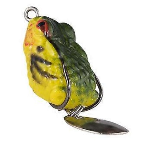 Topwater Lokkemad, Frø Lokkemad, Metal Pailletter, Silikone Bass Fiskekrog Dobbeltkroge, Fiske Crankbait Lokkemad, Flyder på Vand Lokkemad til Ferskvand (Style D)