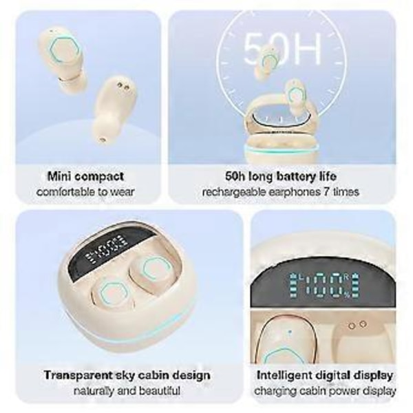 Bluetooth Hörlurar 360 Stereo Personligt Trådlöst Headset Portabla Brusreducerande Hörlurar För Träning Promenader Flerfärgade Valmöjligheter (Lila)