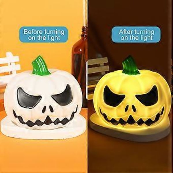 Halloween LED Valoisa Söpö Yövalo Lasten Kurpitsalamppu Aavelamppu Pääkallolamppu, Tarjous (A)