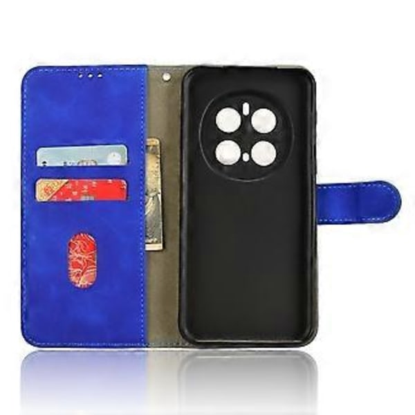 Læderetui til Honor Magic7 Pro 5G, hudvenlig anti-drop pung flip telefoncover (Style B)