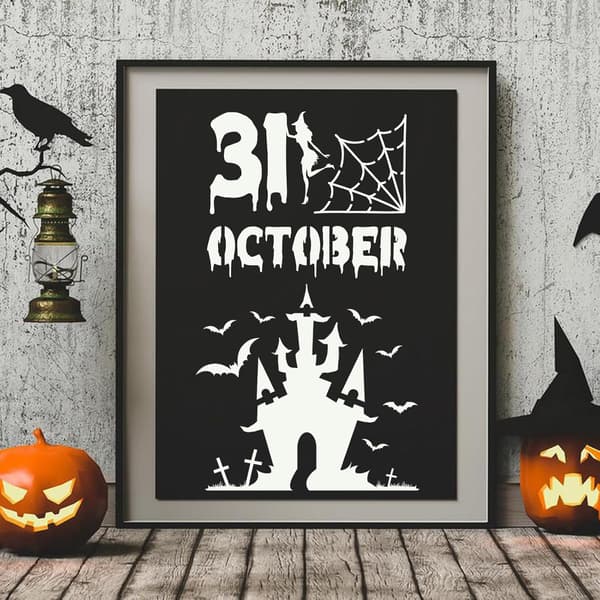 Halloween hulemalingsskabeloner Græskar Spøgelse Edderkop DIY Håndmalingsspray Graffiti Skabelonsæt