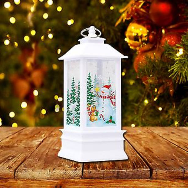Juleflamme Lantern Nisse Juldekorasjon Lampe Jule-LED Lysende Ornament Lysestake Lampe Bronse Engel Stil DD