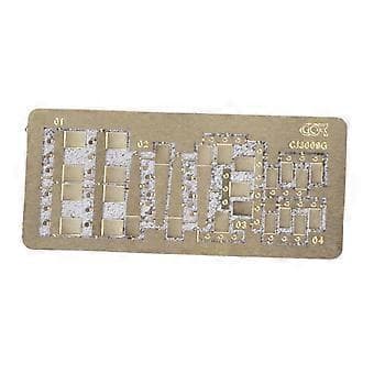 6x 1/35 DIY 3D Puzzle Model Messing Hængsel Stencil Landskab Håndværk Samlerobjekter