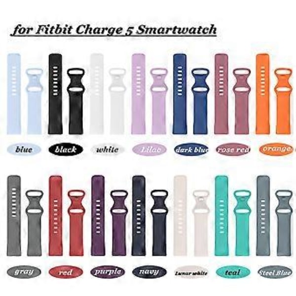 Urheilullinen silikoniranneke Fitbit Charge 5 -älykellolle, vaihtohihna (vaaleanpunainen)