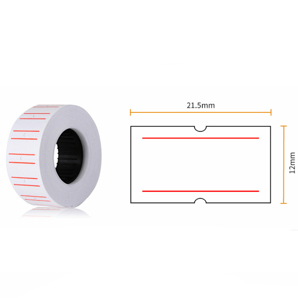 10 rullaa 6000 kpl valkoisia hintalappuja Mx-5500-hintapyssyyn