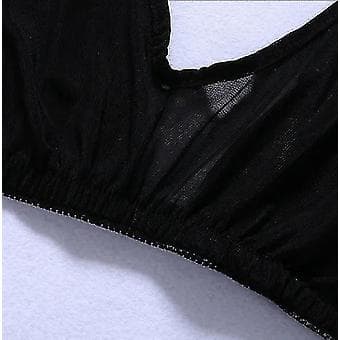 Dame Tyndere Slankere Armbeklædning Wrap Crop Tops Base (S Sort)