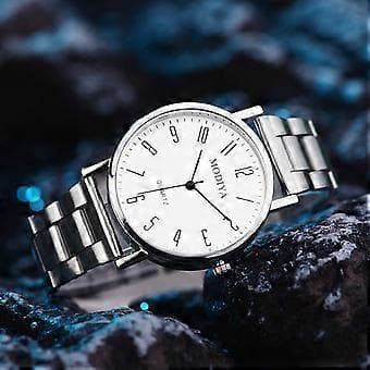 Hvide Herremode Stålure Kronograf Armbåndsure - Et Sofistikeret Ur til Den Moderne Mand!  B
