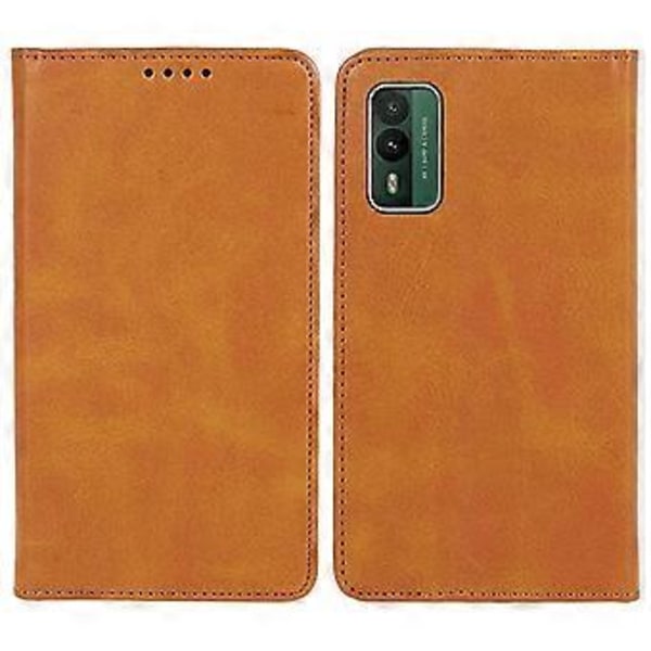 Til Nokia XR21 Business Style Kalvetekstur Læder Telefonetui Magnetisk Lukning Standpung Taske (Style C)