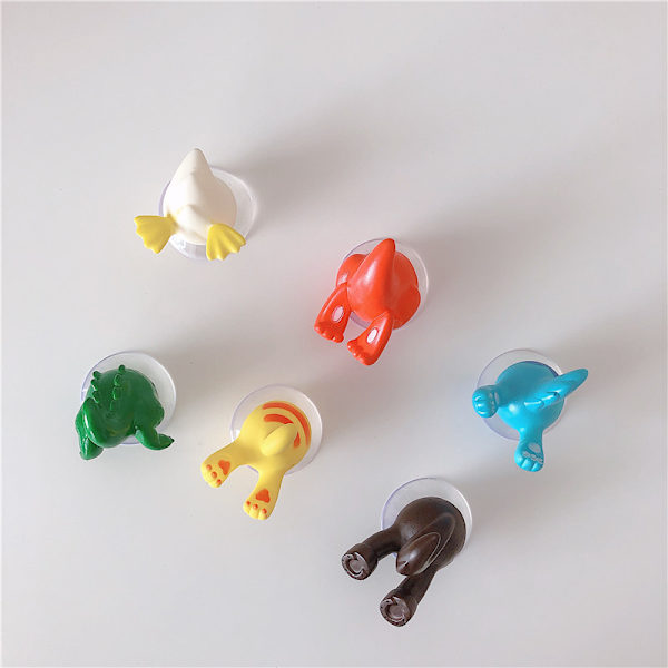 Animal Hook Sugkopp Sugkopp Hook för Barn Ingen Borrning Sugkopp Hook