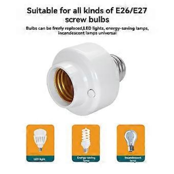 Wifi E26 E27 Smart Ledningsfri Lampeholder App Fjernbetjening Timer Support / Hjem og Anden Stemmestyring