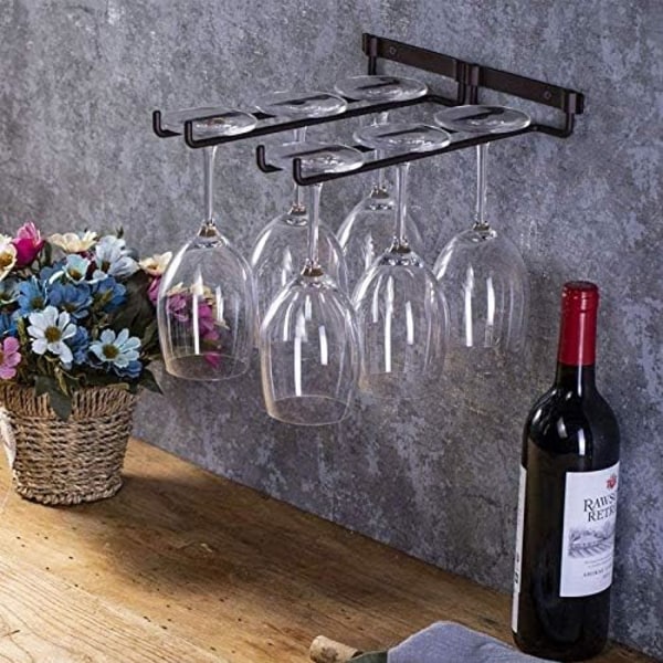 Sett med 2 glasskoppholdere for vinglass, ølglass - 30 cm