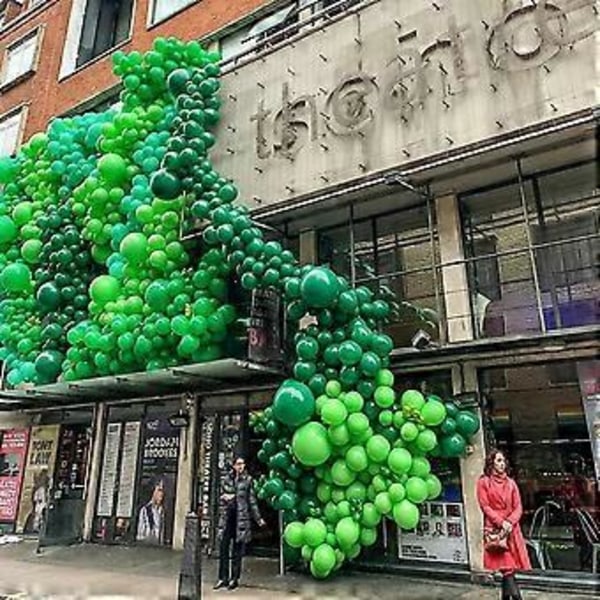 PartyWoo Kløvergrønne Balloner, 85 stk Grønne Balloner i Forskellige Størrelser Pakke med 18 tommer 12 tommer 10 tommer 5 tommer til Ballon Girland som Fødselsdag Dekoration
