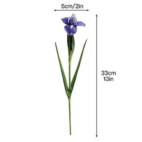 Kunstig blomsterbukett Fleur-de-lis Høy kvalitet Orkidé Iris Juledekorasjon Lilla Simulerte blomster ( )