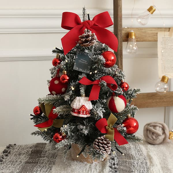 Mini juletræ, LED-belyst juletræ, 45 cm, julepynt