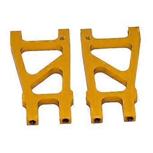 Pakke med 2 RC Metall Aluminium 188021 Bakre Nedre Arm Oppgraderingsdeler Sett for HSP 94188 1:10 RC Bil Erstatning (Gull)