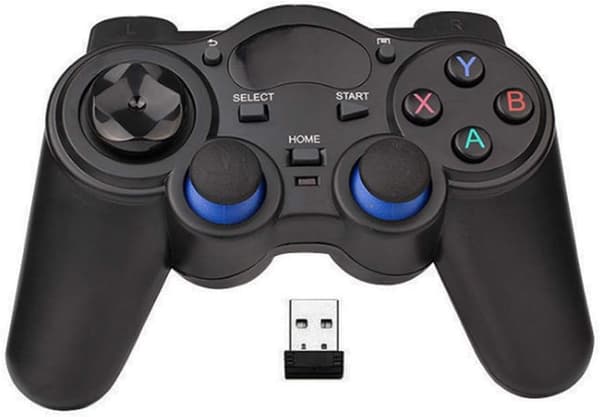 USB trådløs gaming controller gamepad til PC/laptop computer(Windows XP/7/8/10) & PS3 & Android & Steam - [Sort]