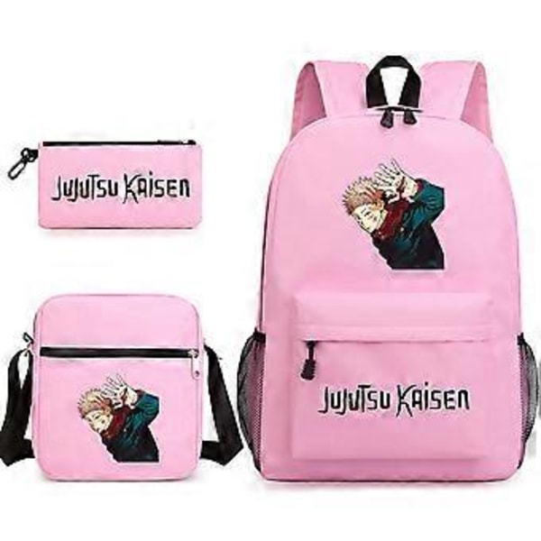 Jujutsu Kaisen Skolväska Ryggsäck Pennfodral Axelväska Tredelat Set _49