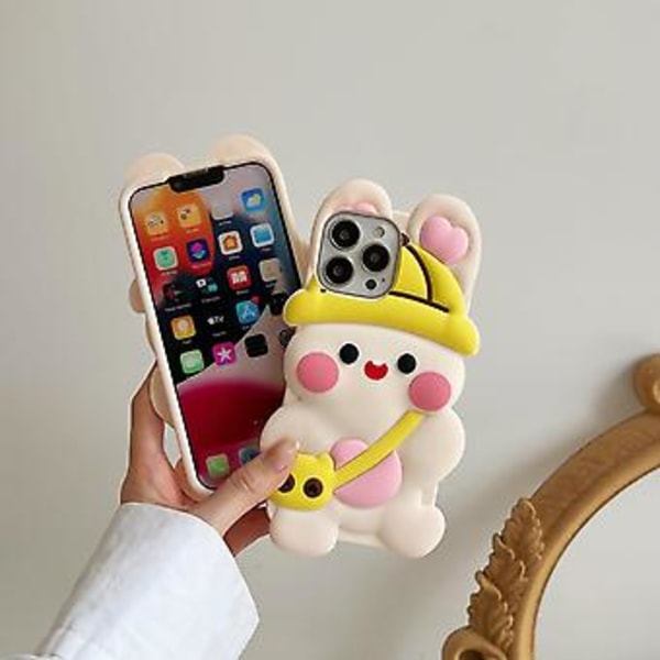 Kawaii Telefondeksel for iPhone 14 Pro Max, søt tegneserie Panda Telefondeksel 3D Morsom Svart Panda Bambus Telefondeksel for Kvinner Jenter Myk Silikon Støtsikker