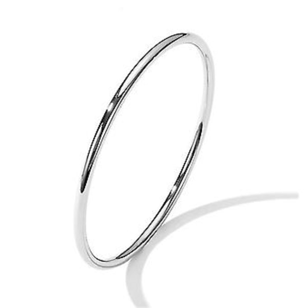 316L Rostfritt Stål 2mm Armband för Kvinna Man Bransoletki Damskie Acero Inoxidable Joyeria Mujer Pandora Charms (Silver)