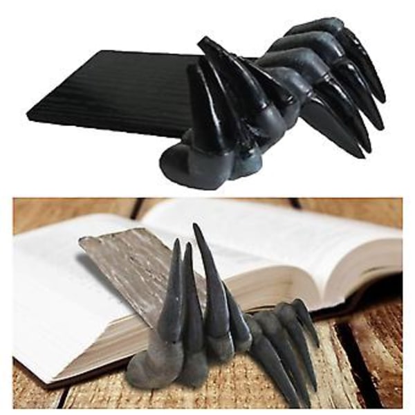 Resin Witch Hand -patsas, Spook Quirky Kirjanmerkit, Paholaisen Käsi Kirjaan