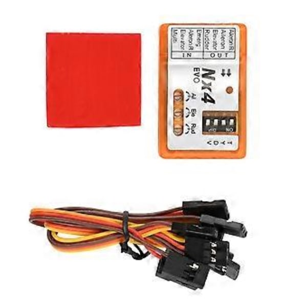 För NX4 Flight Controller 3D Flyg Gyroskop Balans för Fastvingade Flygplan Stöd Rate/Hold/Gyro