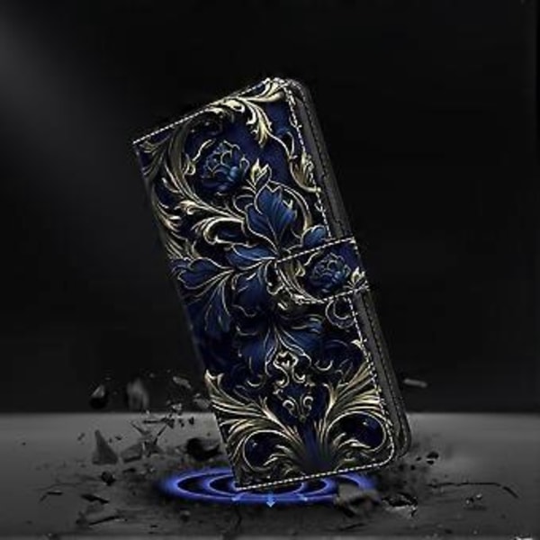Til iPhone 16 Pro Max Cover PU Læder Wallet Flip Cover med Støttefunktion (Style A)