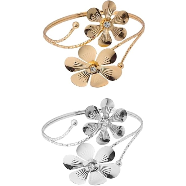 2 st blomsterarmband överarmsmanschett smycken semesterarmband för flickor