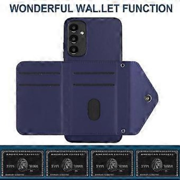 YB Læderbelægning Serie-8 Til Samsung Galaxy A05s 4G Cover RFID-blokering Støtteben Kortlomme Telefon()