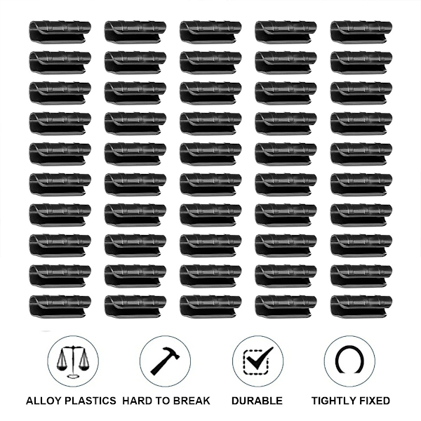 50 stk. drivhusklemmer, slangeklemmer til fastgørelse af dæk til haven