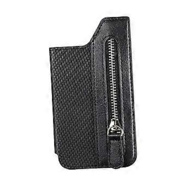 Kredittkortholder for Telefon Smartphone Universal Bærbar Lommebok Etui (Svart)