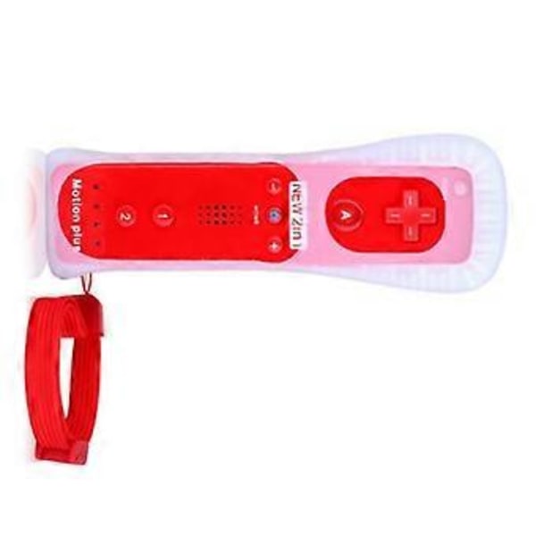2-i-1 Fjernkontroll Fjernkontroll Gamepad for Konsoll Joystick Joypad Rød