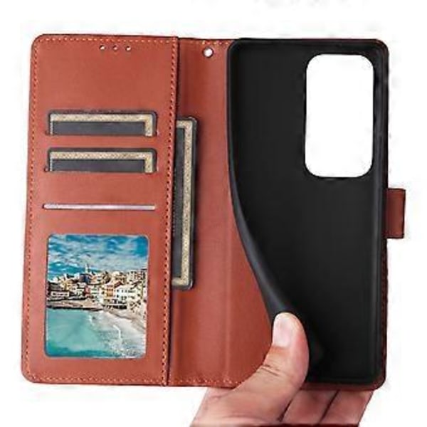 Til Oppo Reno12 Pro 5G (Global) Etui Wallet Stand View PU Læder Telefon Cover (Style C)