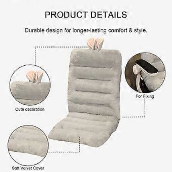 Kontorpult og stolpute 85cm kontorstolpute Sittepute med ryggpute