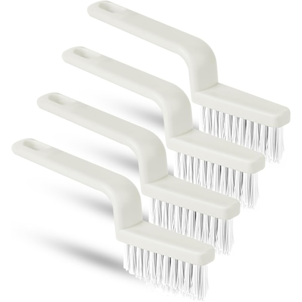 4pcs Grout Cleaning Brushes, V Shape Stiff Bristles Crevice Scrub