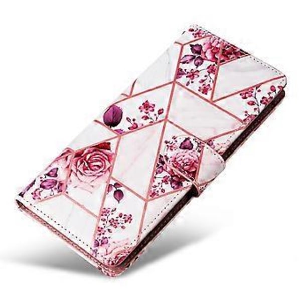 For Xiaomi Redmi Note 13 4G Lærveske Marmormønster Stativ Lommebok Telefondeksel()