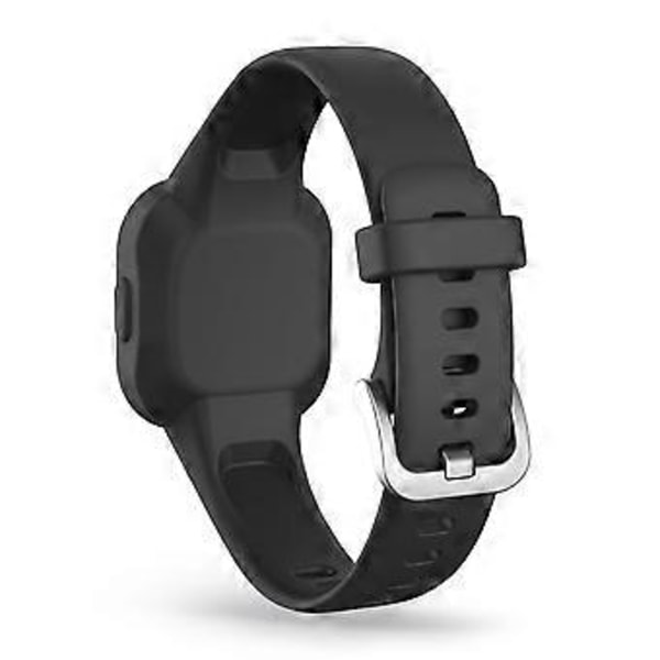 Solid Farge Silikon Klokkereim for Garmin Vivofit jr 3 - Svart (Svart)