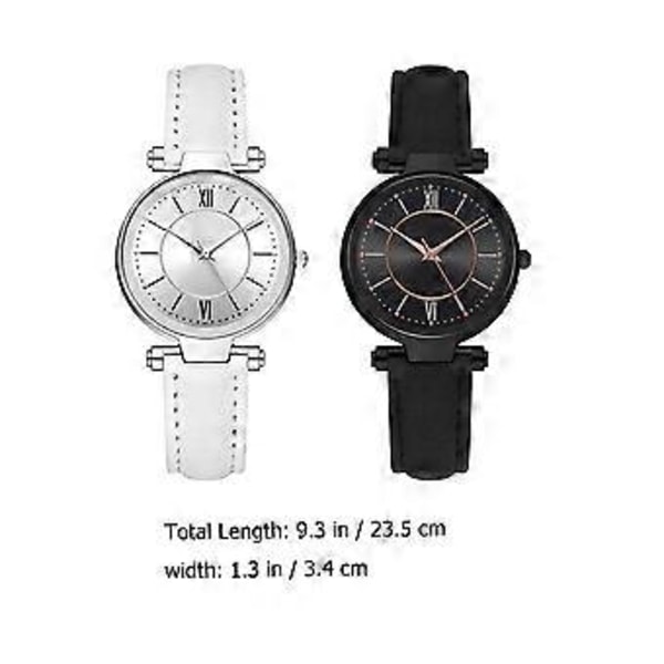 2 st Kreativa Dam Quartz Klockor Kvinnor Casual Klocka Dam Quartz Klocka