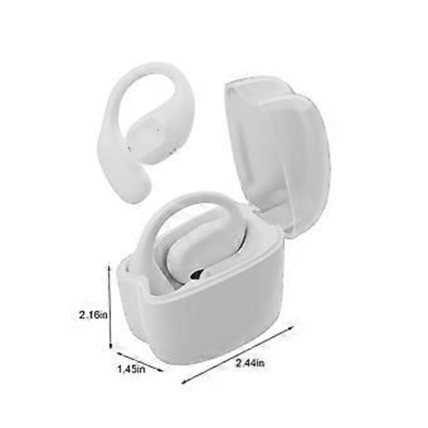 On-ear Sport Bluetooth Headset med Extra Lång Batteritid Inget Öra Öppet Bluetooth Headset (Vit)