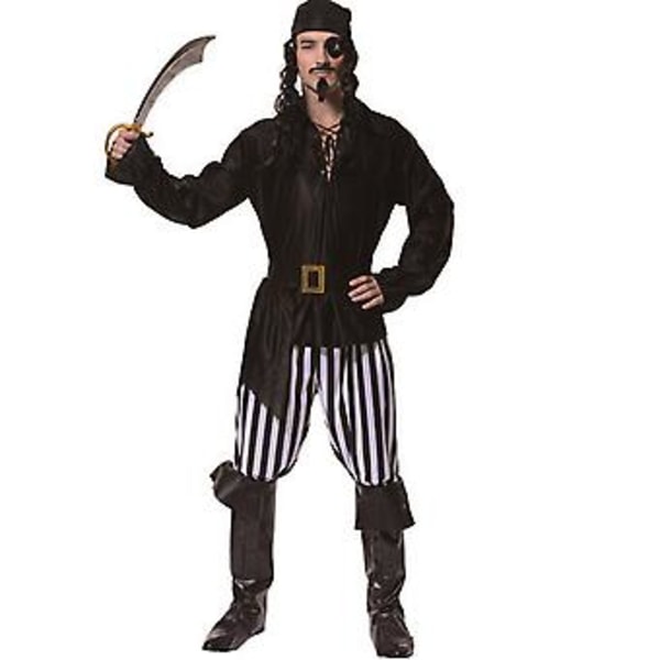 Halloween Pirat Cosplay Kostumer til Mænd Sceneoptræden Rollespil Bær ( )