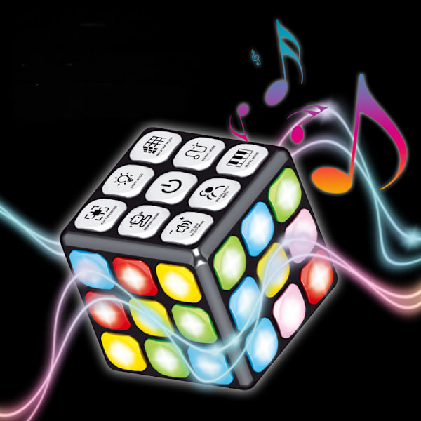 Winning Fingers Flashing Cube Elektroniskt Minne & Hjärnspel | 7-i-1 Handhållet Spel för Barn | Rolig Presentleksak för Barn 6-12 År Gamla 1 st