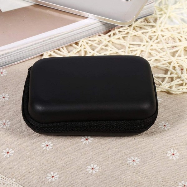 Mini portabelt case case med blixtlåsficka f