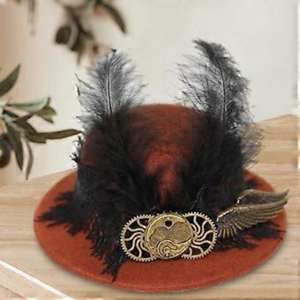 Steampunk-silinterihatut Goottilainen hattu Hauska päähine Lippalakki Huopahattu Fedora-hatut naisille Yökerho Festivaali Juhlatarvikkeet Valokuvarekvisiitta