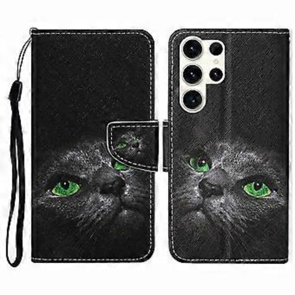 Til Samsung Galaxy S25 Ultra Etui Mønstertryk Beskyttende Læder Folio Telefon Cover (Style G)